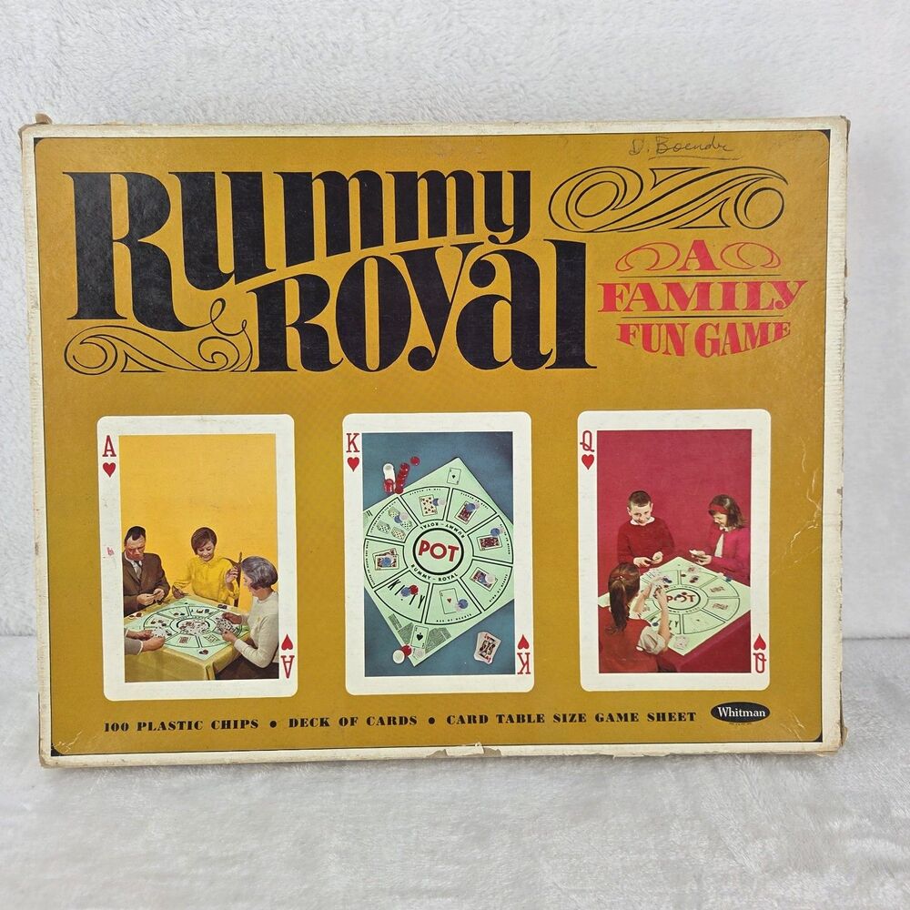Vintage Whitman Rummy Royal Board Game Family Fun‎ Whitman 1965